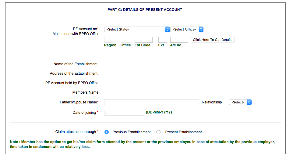 DETAILS OF PRESENT PPF ACCOUNT