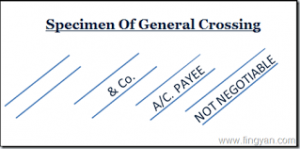 Types of crossed cheques