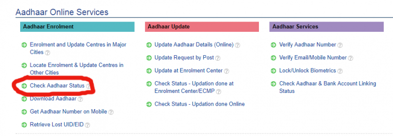 Aadhaar update
