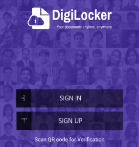 Sign up on the DigiLocker app.