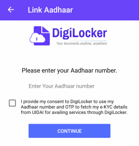 Enter your Aadhaar number.