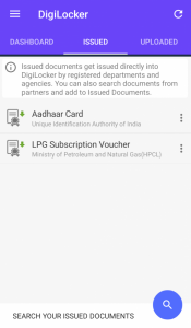 Find issued documents in DigiLocker.