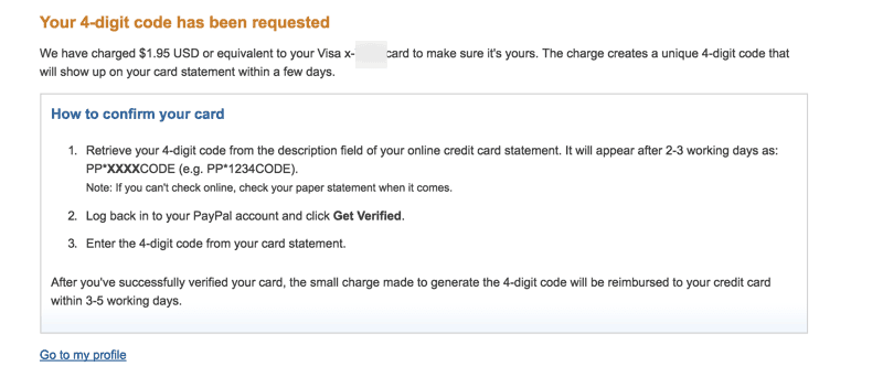How to verify your card.